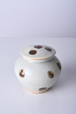Lot 22 - A Chinese iron spotted pot and cover, Song/Yuan Dynasty