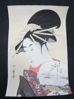 Lot 277 - Kitagawa Utamaro (1753-1806), ten woodblock portrait prints