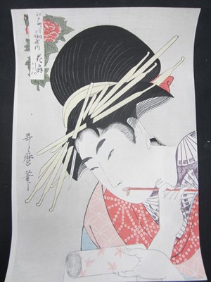 Lot 277 - Kitagawa Utamaro (1753-1806), ten woodblock portrait prints