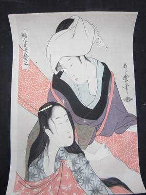 Lot 277 - Kitagawa Utamaro (1753-1806), ten woodblock portrait prints