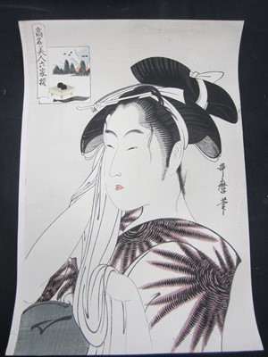 Lot 277 - Kitagawa Utamaro (1753-1806), ten woodblock portrait prints