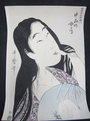 Lot 277 - Kitagawa Utamaro (1753-1806), ten woodblock portrait prints