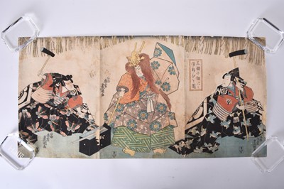 Lot 279 - Utagawa Kunisada (1786-1865), nine woodblock print triptychs