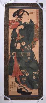 Lot 280 - Utagawa Kunisada (1786-1865), nine woodblock portrait diptych prints