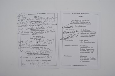 Lot 63 - SIGNED SPORTING DINNER MENUS. Menus from the South Staffordshire Sporting Club, 1993-2008