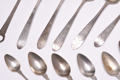 Lot 22 - A collection of Irish silver flatware