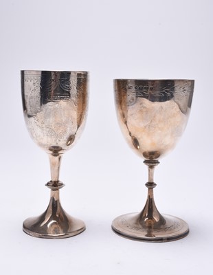 Lot 24 - Two silver goblets