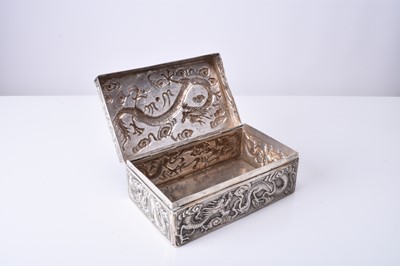 Lot 103 - A Chinese silver box, Wang Hing