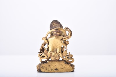 Lot 290 - A Tibetan gilt bronze figure of Padmasambhava, 18th/19th century