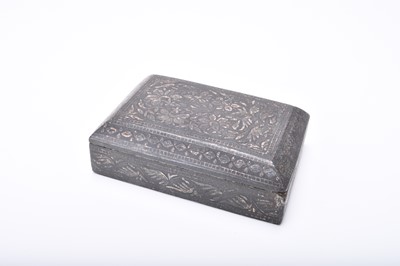 Lot 299 - An Indian lead alloy bidri wear box, 19th century