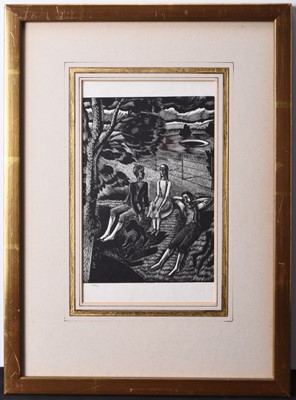Lot 73 - Eric William Ravilious (British, 1903-1942) Children in a Park