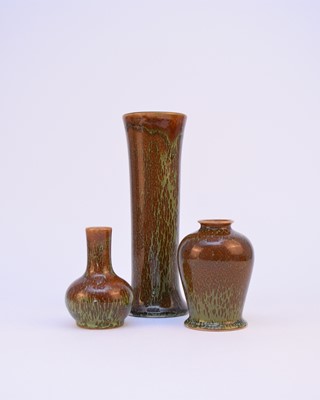 Lot 122 - Three Cobridge stoneware vases, dated 2001