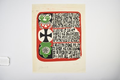 Lot 58 - TED HUGHES POSTERS. King of Carrion, 1970, with I Said Goodbye to Earth, 1969 (2)