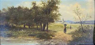 Lot 436 - Three 19th Century Oil Landscapes
