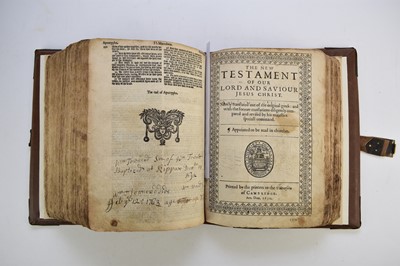 Lot 121 - HOLY BIBLE, 4to, Thomas and John Buck, Cambridge 1630.