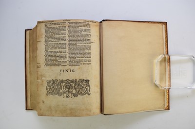 Lot 122 - BISHOP'S BIBLE. 4to, Christopher Barker, 1584.