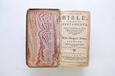Lot 127 - HOLY BIBLE, 8vo, Charles Bill 1698.