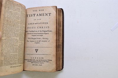 Lot 127 - HOLY BIBLE, 8vo, Charles Bill 1698.