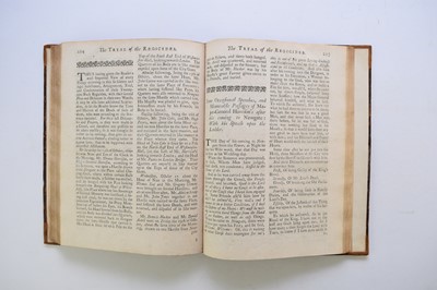 Lot 134 - The Indictment, Arraignment, Tryal and Judgement, at large of twenty-nine Regicides, 1739