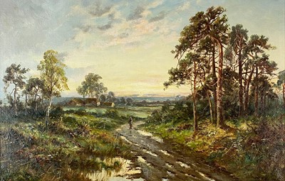 Lot 435 - L Richards, pseudonym for Daniel Sherrin (British 1868-1940) Landscape with Country Track