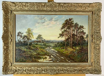 Lot 435 - L Richards, pseudonym for Daniel Sherrin (British 1868-1940) Landscape with Country Track