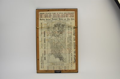 Lot 52 - CUNARD LINE POSTER, 1884, printed in red and black, advertising Royal Mail steamers to New York and Boston.
