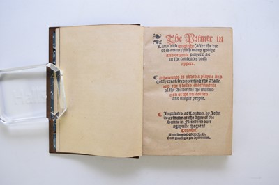 Lot 131 - SARUM (SALISBURY) PRIMER, 1555, The Primer in Latin and English