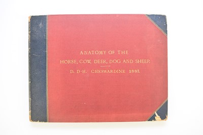 Lot 93 - MANUSCRIPT. Anatomy of the Horse, Cow, Deer, Dog and Sheep, Cheswardine, Shropshire, 1887.