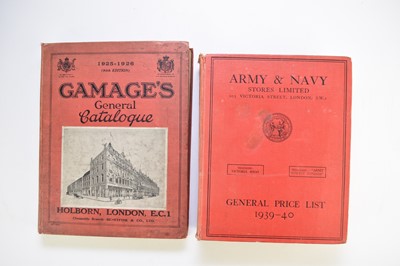 Lot 94 - GAMAGES GENERAL CATALOGUE 1925-1926, With Army & Navy Stores Ltd, general price list 1939-40 (2)