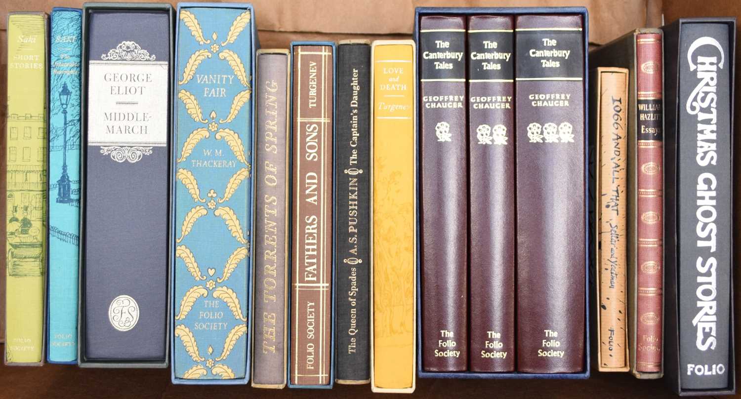 Lot 12 - FOLIO SOCIETY. Tolstoy, Leo, War and Peace, 2 volumes, 1971. With CHAUCER, Geoffrey