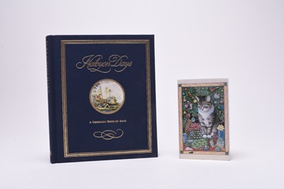 Lot 129 - Twenty Halcyon Days porcelain teddy models, with related book and matchbox holder