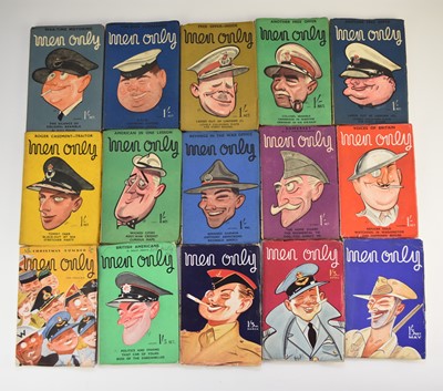 Lot 103 - MEN ONLY MAGAZINE, 62 issues, 1940-60. 22 issues from 1940-42, the rest 1950-60