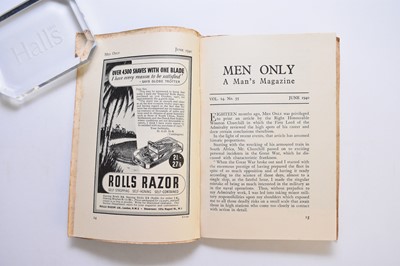 Lot 103 - MEN ONLY MAGAZINE, 62 issues, 1940-60. 22 issues from 1940-42, the rest 1950-60