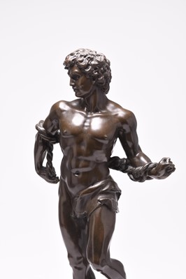 Lot 189 - After Antoine Louis Barye, a large bronze figure of a classical male