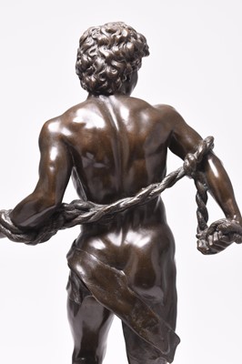 Lot 189 - After Antoine Louis Barye, a large bronze figure of a classical male