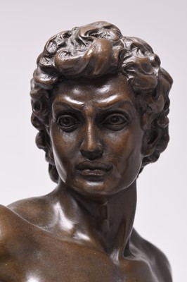 Lot 189 - After Antoine Louis Barye, a large bronze figure of a classical male