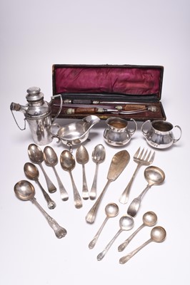 Lot 40 - A collection of silver flatware