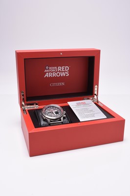Lot 478 - Citizen: A gentleman's Royal Air Force Red Arrows series bracelet watch
