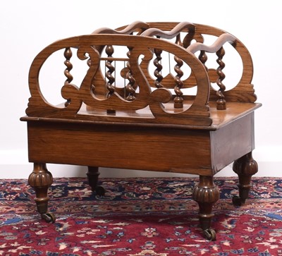 Lot 243 - A 19th century rosewood Canterbury