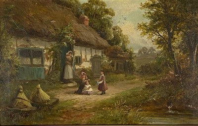 Lot 445 - Thomas Stevens (19th - 20th Century) A Pair of Country Cottage Scenes