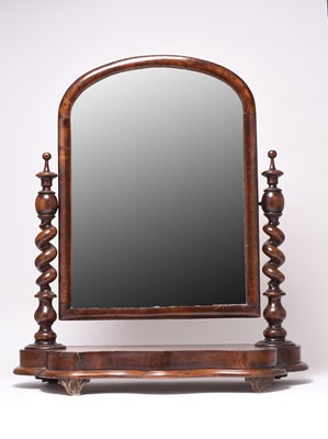 Lot 247 - A Victorian mahogany dressing table mirror