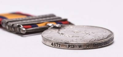 Lot 143 - Boer War QSA, Pte. W.H Morris, Worcester Regiment