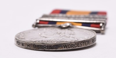 Lot 143 - Boer War QSA, Pte. W.H Morris, Worcester Regiment