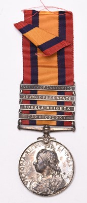 Lot 145 - Boer War QSA Medal with 4 clasps, Pte. G. Dyzon, 2nd Battalion, Somerset Light Infantry