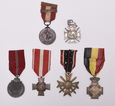 Lot 150 - A group of foreign medals and one silver medal