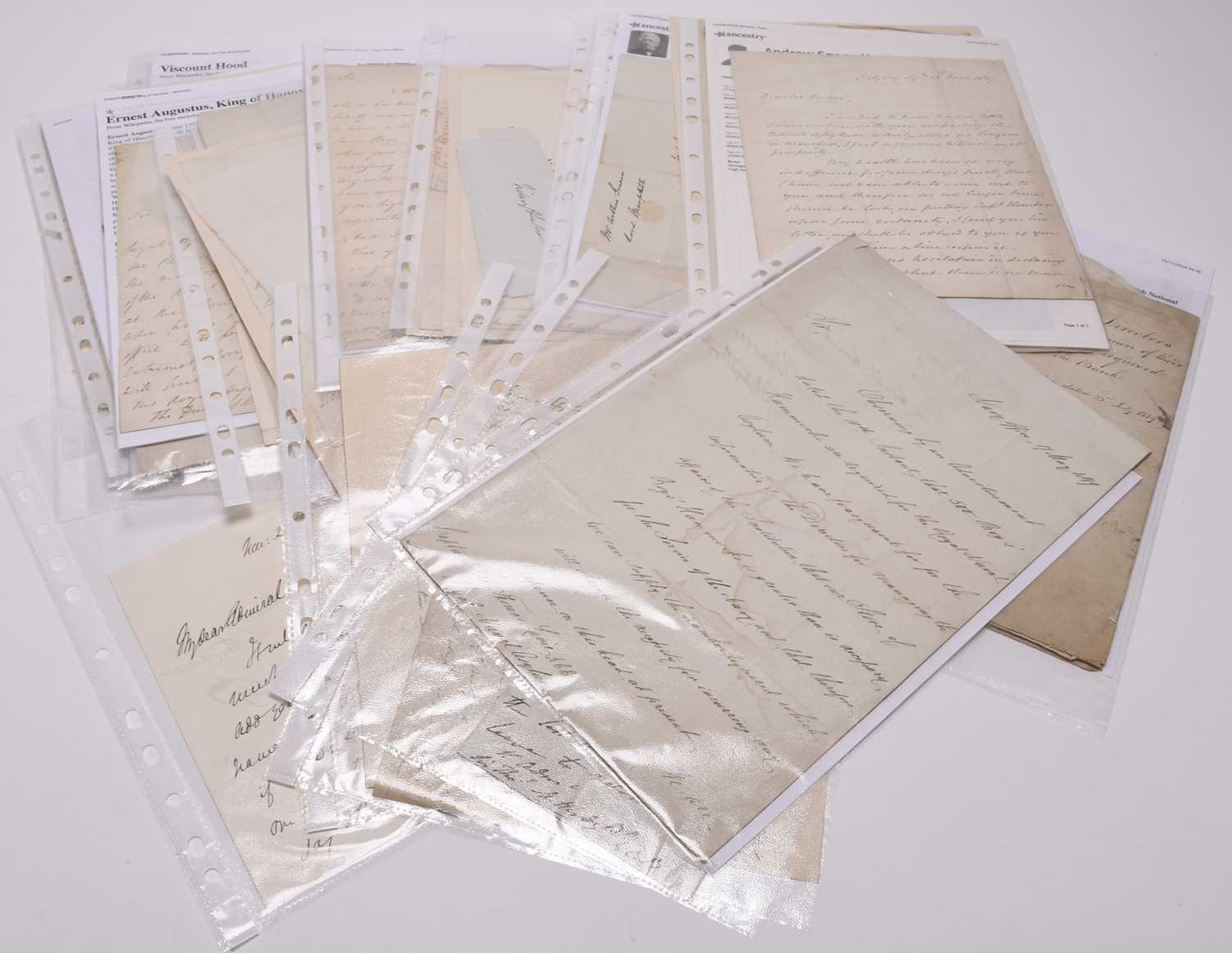 Lot 24 - Royal Naval Asylum/Royal Navy Hospital Greenwich (London) archive of papers