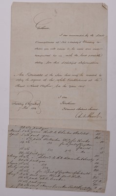 Lot 24 - Royal Naval Asylum/Royal Navy Hospital Greenwich (London) archive of papers