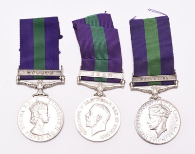 Lot 155 - Three 1918-62 Military General Service Medals