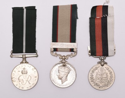 Lot 157 - One India General Service 1936-39 Medal and two Pakistan medals