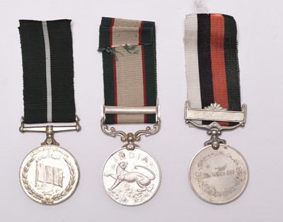 Lot 157 - One India General Service 1936-39 Medal and two Pakistan medals